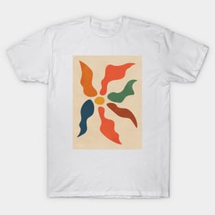 Minimal Contemporary Botanical Floral - Colorful T-Shirt